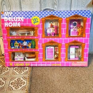 121 piece doll house furnishings